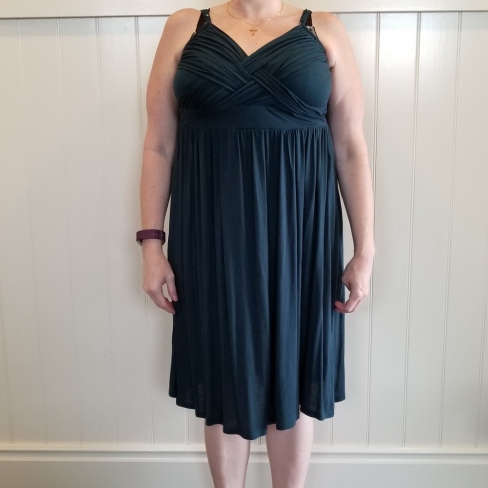 Spaghetti Strap Navy Blue Dress